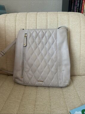 Vera Bradley Quilted Leather Crossbody Bag in Light Purple